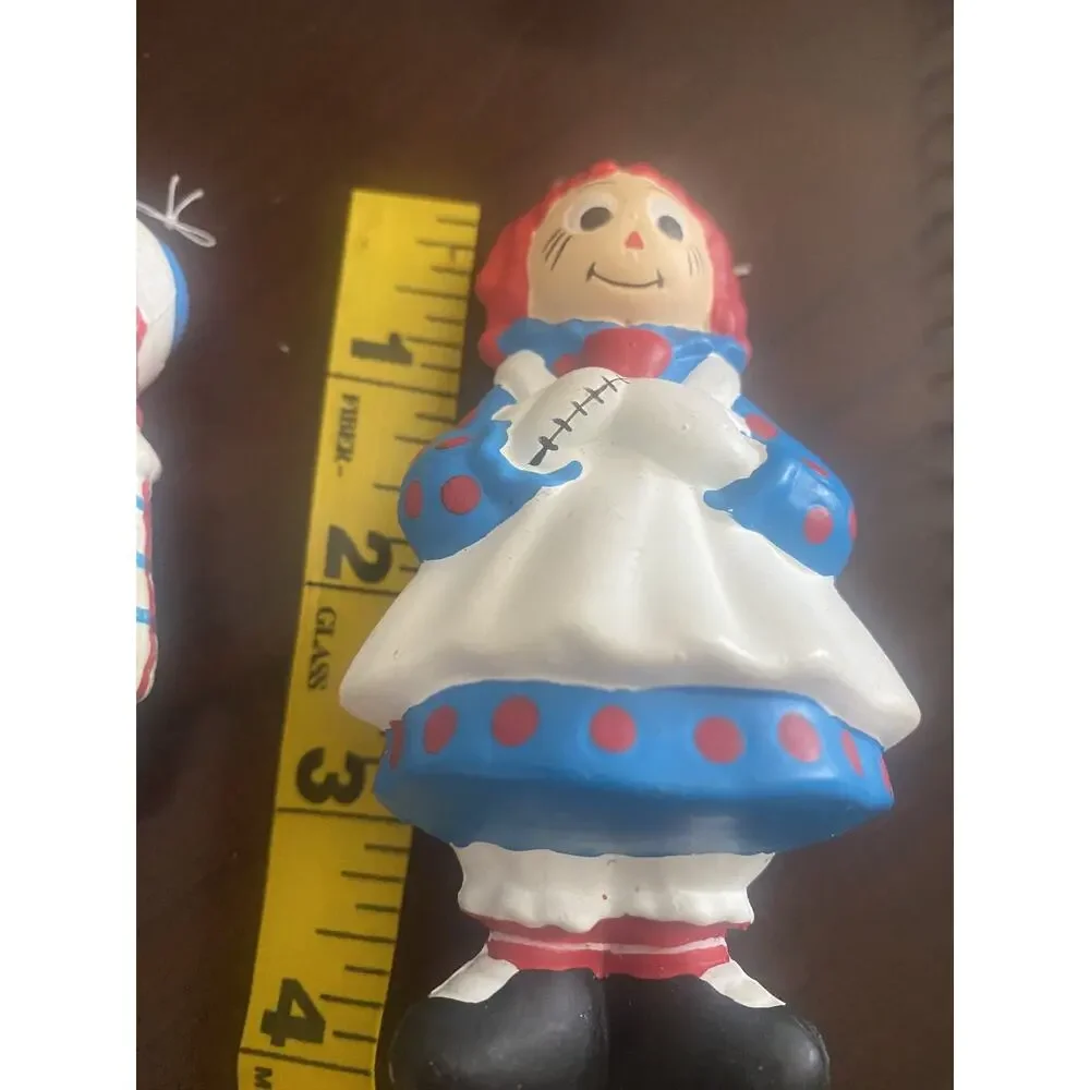 Set of 2 - RAGGEDY ANN & ANDY Christmas Ornaments Macmillan Inc Vintage 1992 - Picture 2 of 6